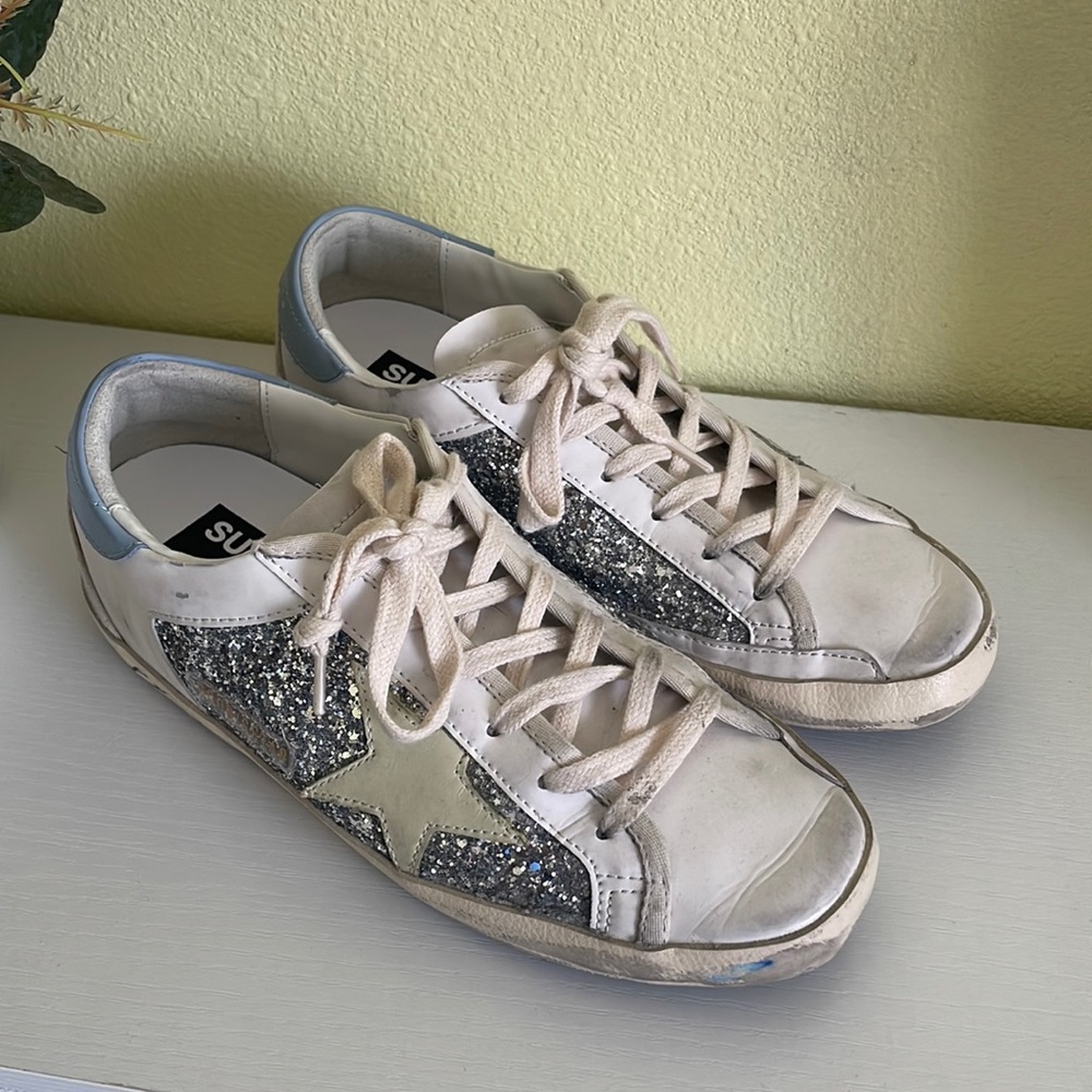 Golden Goose Super star yellow blue sneakers 38